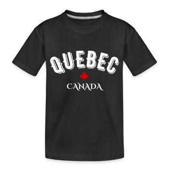 Quebec canada - Kids' Premium Organic T-Shirt - black - Front