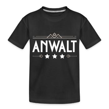 Anwalt Beruf - Kinder Premium Bio T-Shirt - Schwarz - Vorne