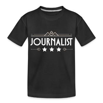 Journalist Beruf - Kinder Premium Bio T-Shirt - Schwarz - Vorne