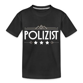 Polizist Beruf - Kinder Premium Bio T-Shirt - Schwarz - Vorne