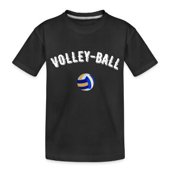 Volleyball - Kids' Premium Organic T-Shirt - black - Front