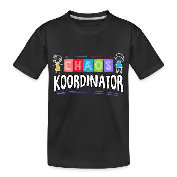 Chaos Koordinator Babysitter Kindertagesstätte Kin - Kinder Premium Bio T-Shirt - Schwarz - Vorne