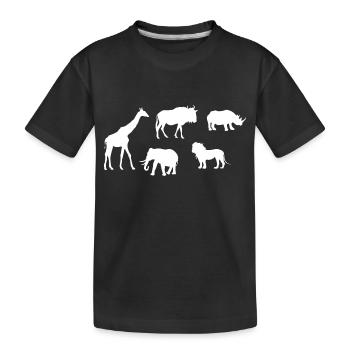 Safari Zoo Animal Safari Zoo - Kinder Premium Bio T-Shirt - Schwarz - Vorne