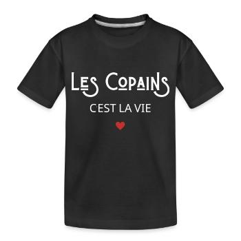 Les copains c'est la vie - T-shirt bio Premium Enfant - noir - Devant
