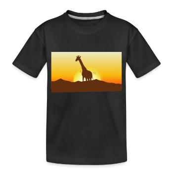 Safari Zoo Animals Wildlife - Kinder Premium Bio T-Shirt - Schwarz - Vorne
