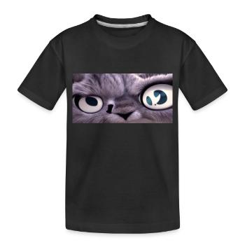 Le chat vous regarde - T-shirt bio Premium Enfant - noir - Devant