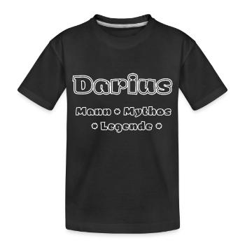 Darius - Mann, Mythos, Legende - Kinder Premium Bio T-Shirt - Schwarz - Vorne