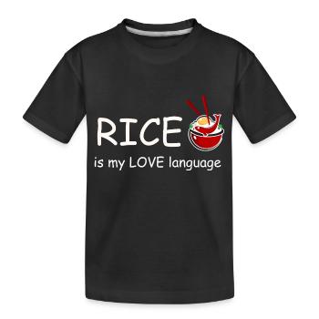 Le riz est mon langage d’amour - T-shirt bio Premium Enfant - noir - Devant