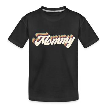 Vintage mommy - Kids' Premium Organic T-Shirt - black - Front