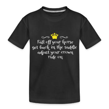 tomber de cheval - T-shirt bio Premium Enfant - noir - Devant