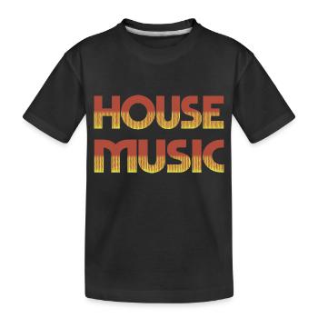 House Music Heat - Kids' Premium Organic T-Shirt - black - Front