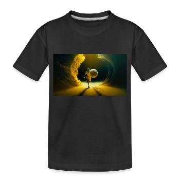 Tennis Player in Space - Kinder Premium Bio T-Shirt - Schwarz - Vorne