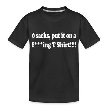 0 sacks put it on at - T-shirt bio Premium Enfant - noir - Devant
