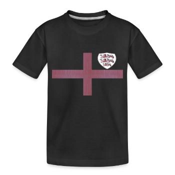 England, Fahne, Wappen, England Fahne by aha pix - Kinder Premium Bio T-Shirt - Schwarz - Vorne