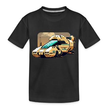 8 Bit Retro Transporter dans rétro Pixel Graphics - T-shirt bio Premium Enfant - noir - Devant