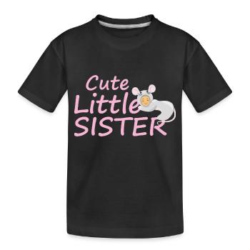 Süße kleine Schwester - Kinder Premium Bio T-Shirt - Schwarz - Vorne