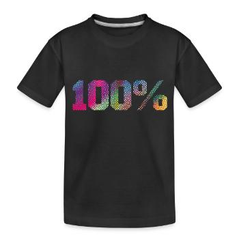 100% - T-shirt bio Premium Enfant - noir - Devant