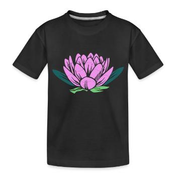 Lotus - Kids' Premium Organic T-Shirt - black - Front