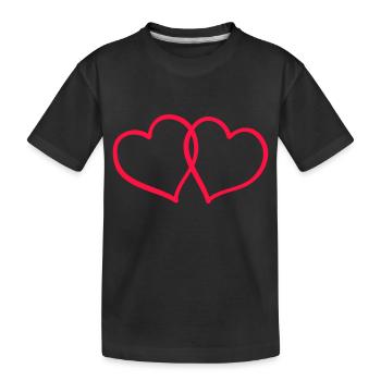 love - Kinder Premium Bio T-Shirt - Schwarz - Vorne