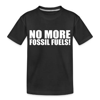 No more fossil fuels - Kinder Premium Bio T-Shirt - Schwarz - Vorne