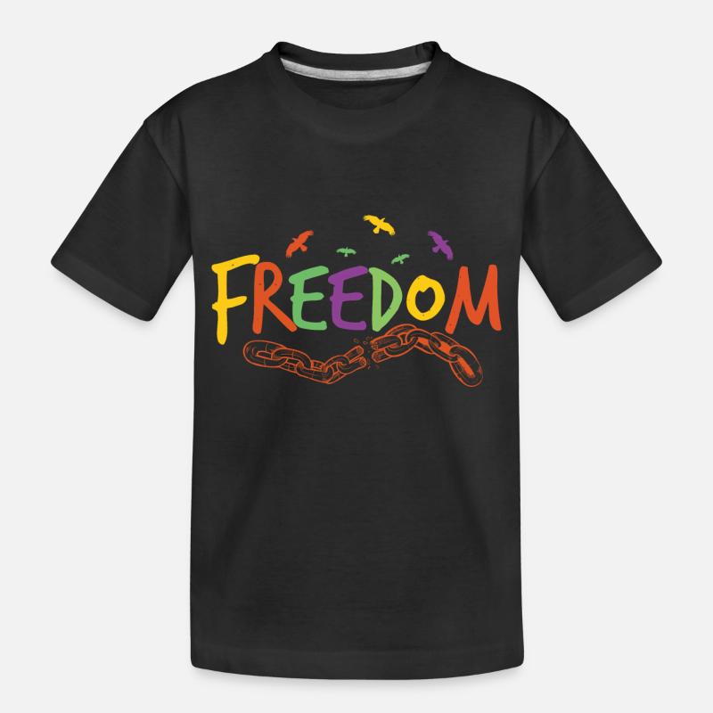 FREIHEIT - Kinder Premium Bio T-Shirt - Schwarz