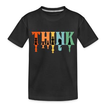 Think Chess Player - Kinder Premium Bio T-Shirt - Schwarz - Vorne