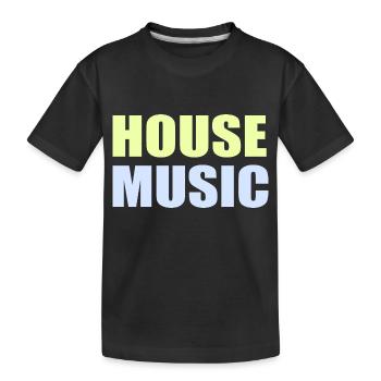 House music - Kids' Premium Organic T-Shirt - black - Front