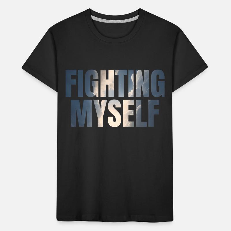 fighting myself Depression Geschenkidee Kinder Premium Bio T-Shirt