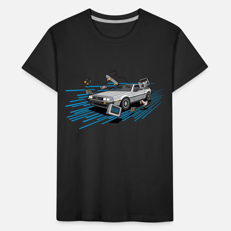Delorean Oldtimer Youngtimer Retro Future blue 80s Kids' Premium Organic T-Shirt