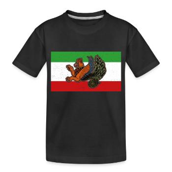 Faravahar Zoroastrianism Simurgh Persia - Kids' Premium Organic T-Shirt - black - Front