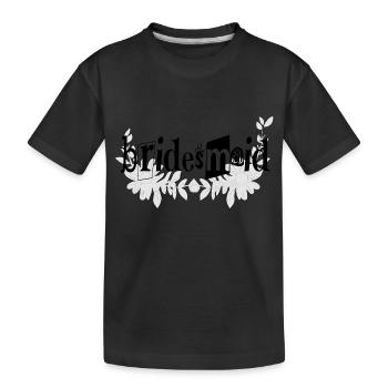 Brautjungfer - Kinder Premium Bio T-Shirt - Schwarz - Vorne