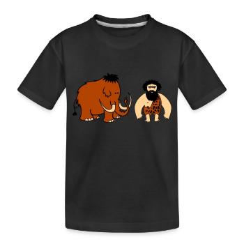 Homme des cavernes mammouth - T-shirt bio Premium Enfant - noir - Devant