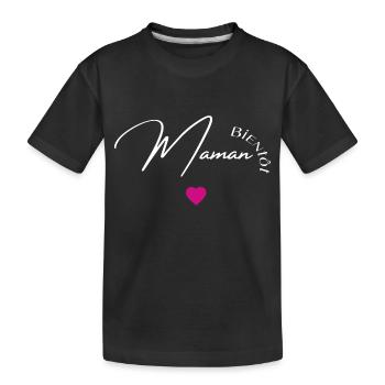 Bientôt maman - T-shirt bio Premium Enfant - noir - Devant