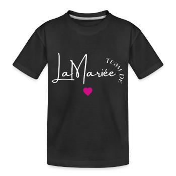 Team de la mariée - T-shirt bio Premium Enfant - noir - Devant