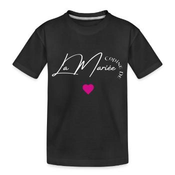 Bride's girlfriend - Kids' Premium Organic T-Shirt - black - Front