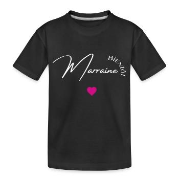 bientôt marraine - T-shirt bio Premium Enfant - noir - Devant