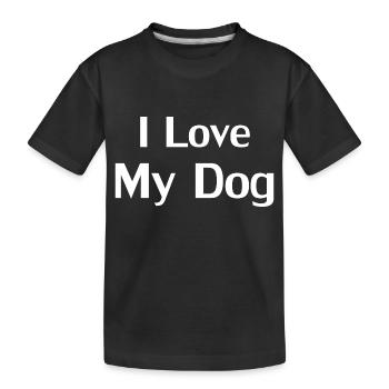 Dog Hund - Kinder Premium Bio T-Shirt - Schwarz - Vorne