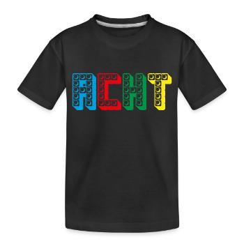 8 Jahre Geburtstag Bausteine Kinder Junge Mädchen - Kinder Premium Bio T-Shirt - Schwarz - Vorne