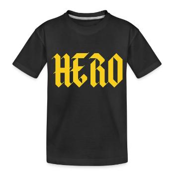 Hero - Kinder Premium Bio T-Shirt - Schwarz - Vorne
