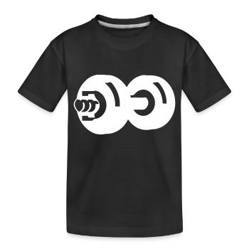 Dumbbell Gym Symbol Workout - T-shirt bio Premium Enfant - noir - Devant