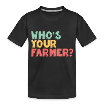 Landwirtschaft - Kinder Premium Bio T-Shirt - Schwarz - Vorne
