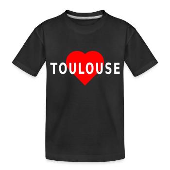 Toulouse Heart - Kids' Premium Organic T-Shirt - black - Front