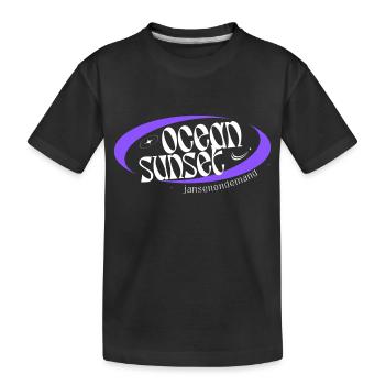 Ocean Sunset - Kinder Premium Bio T-Shirt - Schwarz - Vorne
