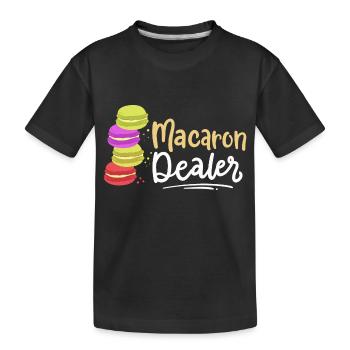 Macaron-Händler Dessert - Kinder Premium Bio T-Shirt - Schwarz - Vorne