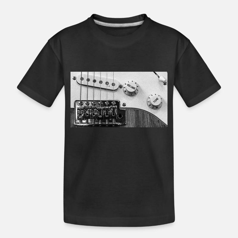 Gitarre - Kinder Premium Bio T-Shirt - Schwarz