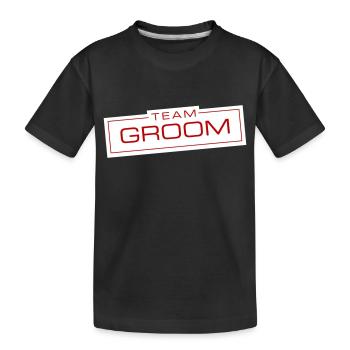 Team Groom Wedding - Kids' Premium Organic T-Shirt - black - Front