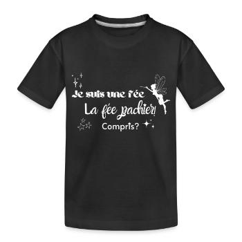 Je suis une fée la fée pachier compris - T-shirt bio Premium Enfant - noir - Devant