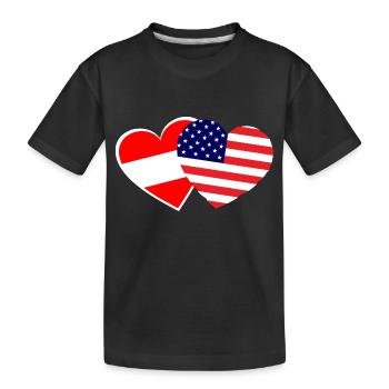 Chers États-Unis et Autriche, - T-shirt bio Premium Enfant - noir - Devant