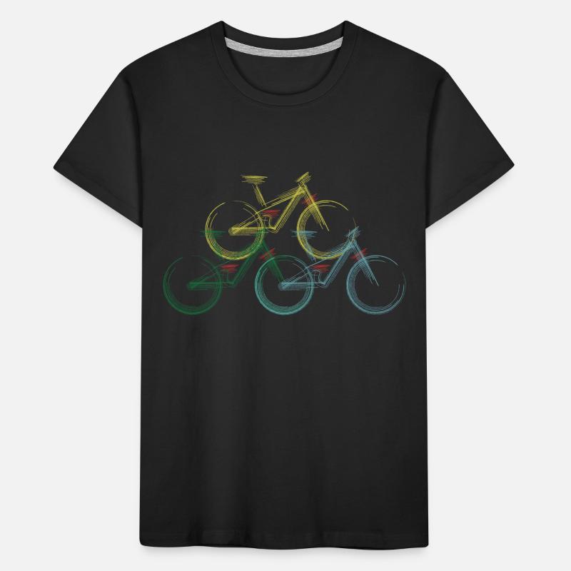 MTB Fully Skizze Kinder Premium Bio T-Shirt