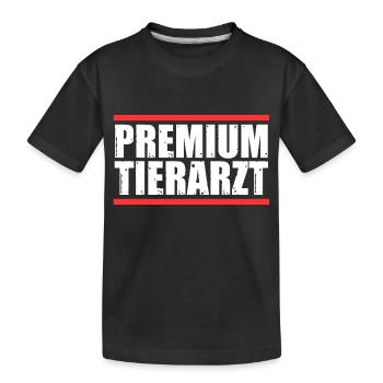 Veterinär Tiermedizin Tierarzt - Kinder Premium Bio T-Shirt - Schwarz - Vorne